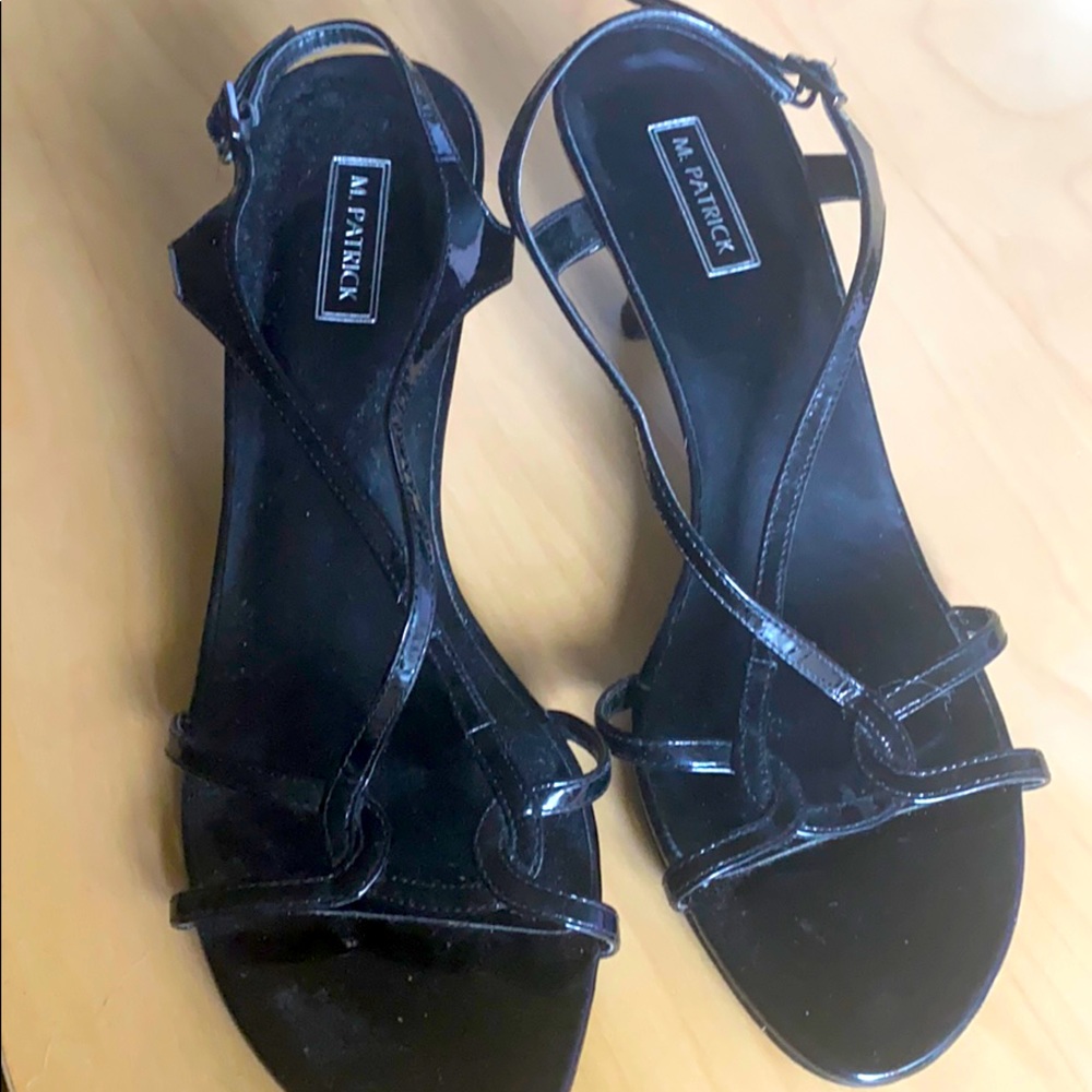 Black Sandal Kitten Heels